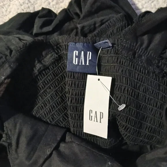 GAP Women's Black Ruched Top SZ XXS - Picture 6 of 7
